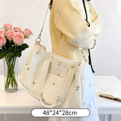 Large Cotton Travel & Nappy Bag