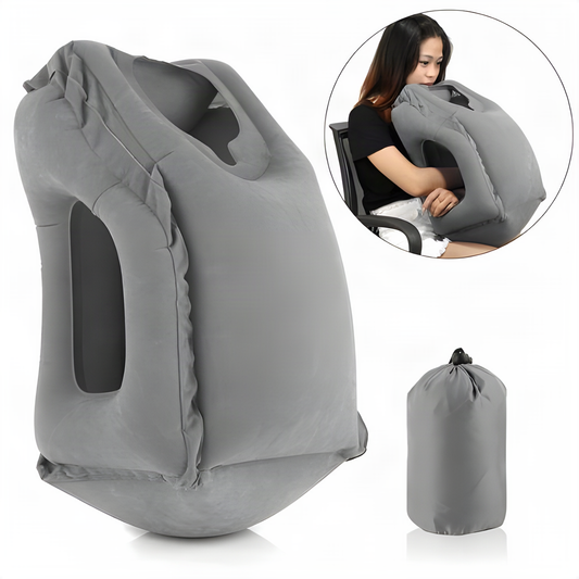 Inflatable Travel Sleeping Cushion – Portable Head & Arm Rest