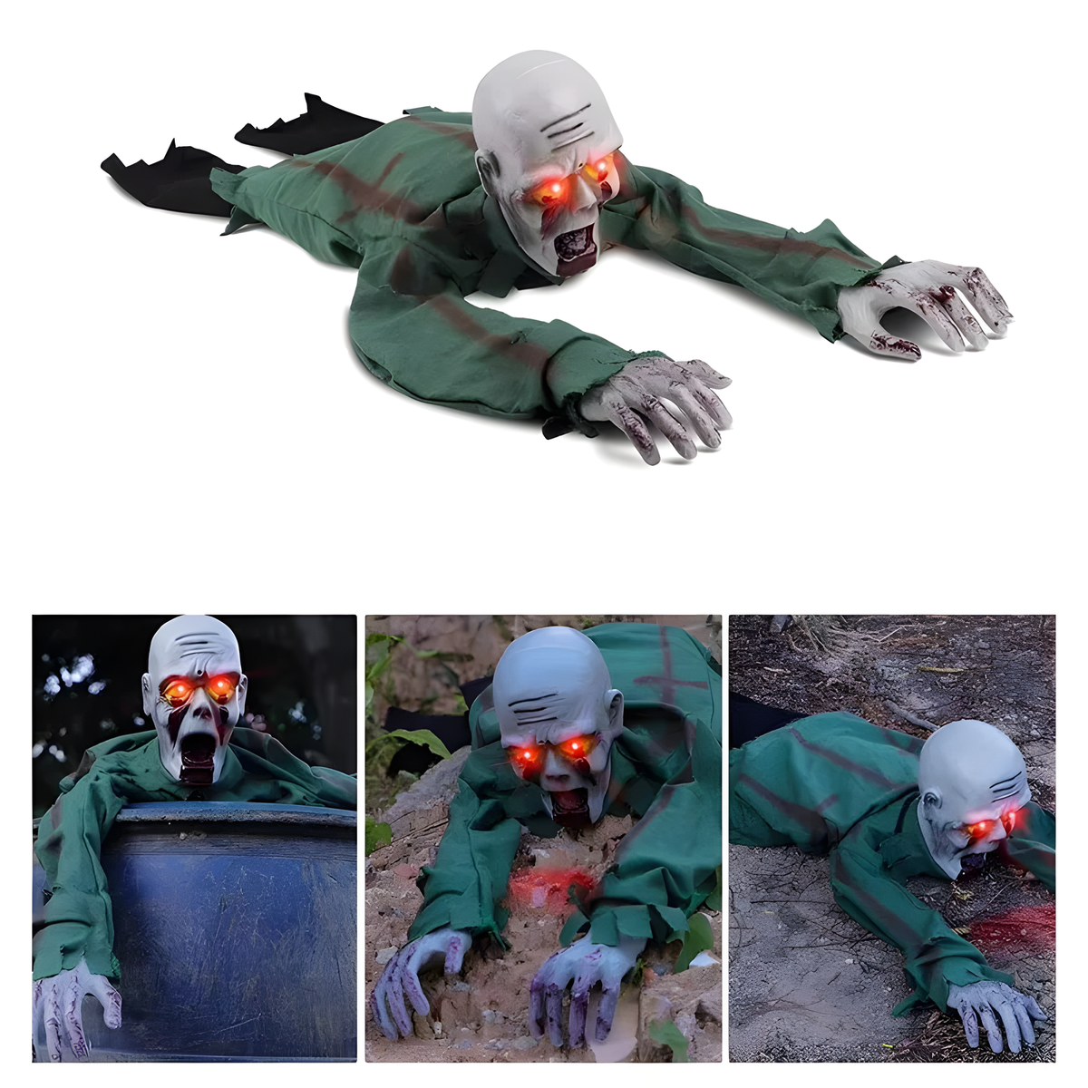 Animated Crawling Zombie Halloween Decoration