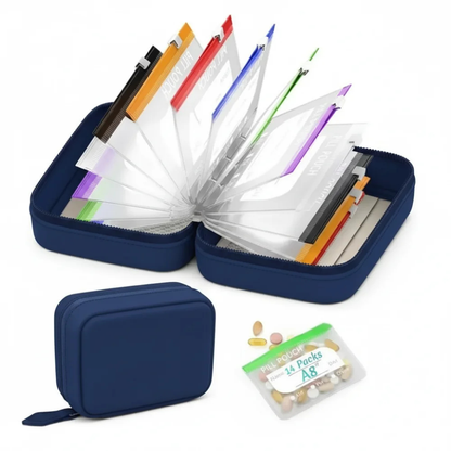 Portable Silicone Pill Pouch Organiser