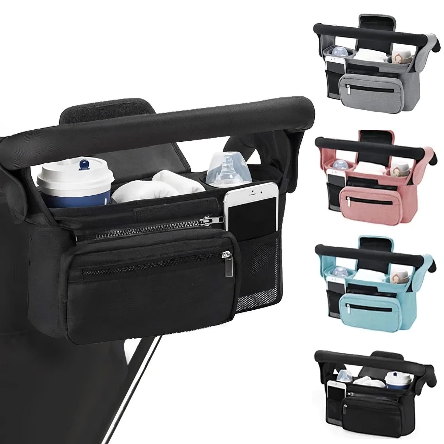 Baby Stroller Organiser with Non-Slip Strap