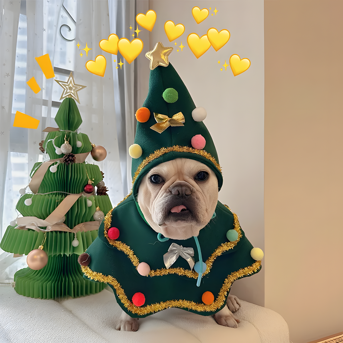 Christmas Tree Pet Cape & Hat Set