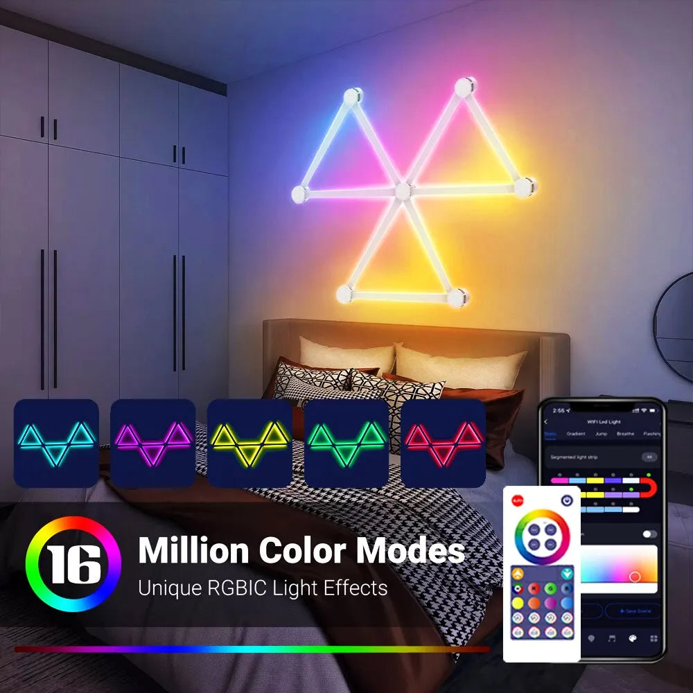 Wi-Fi RGBIC LED Smart Wall Light Bar
