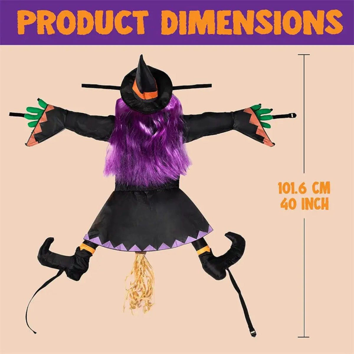 Hanging Witch Halloween Decoration