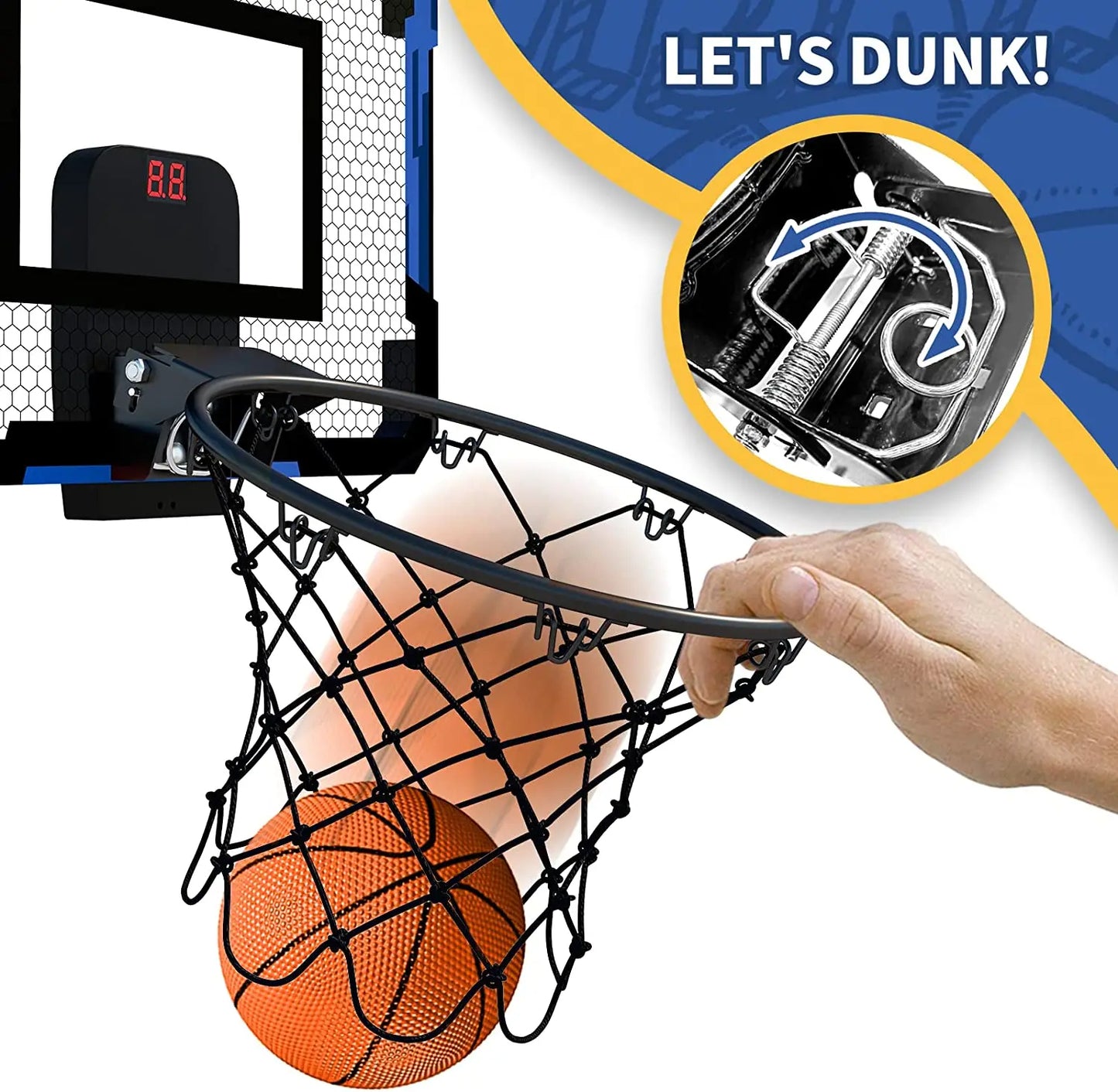Wall-Mounted Indoor Basketball Hoop