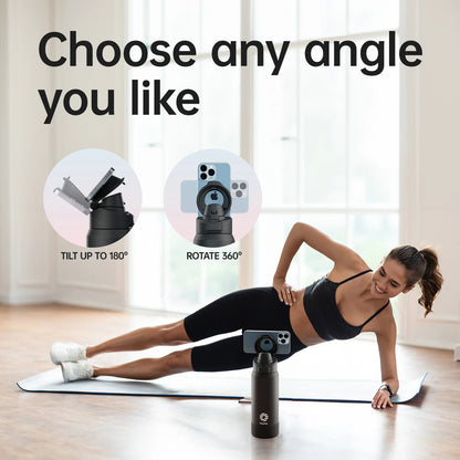 Stainless Steel Insulated Bottle with Magnetic Phone Holder