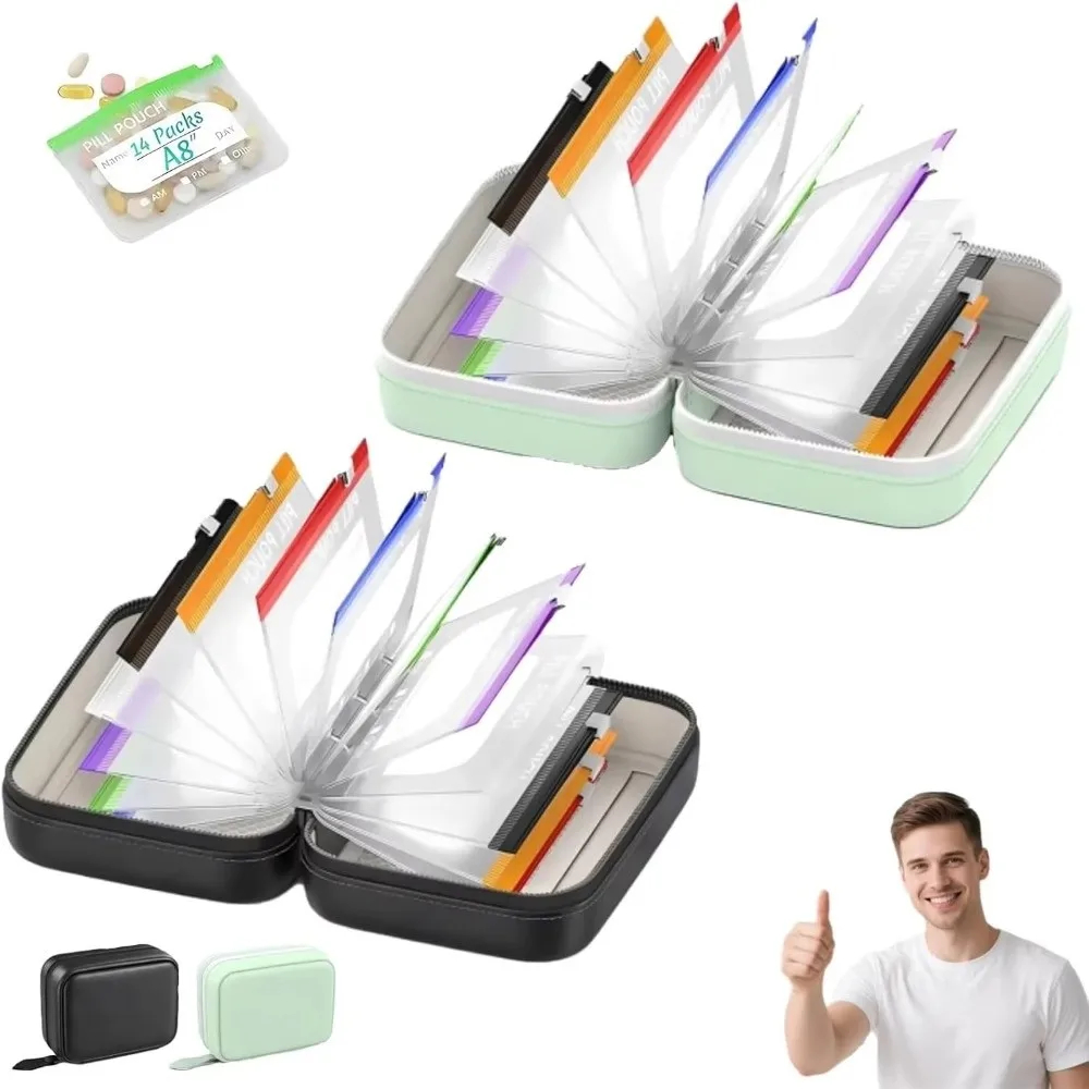 Portable Silicone Pill Pouch Organiser