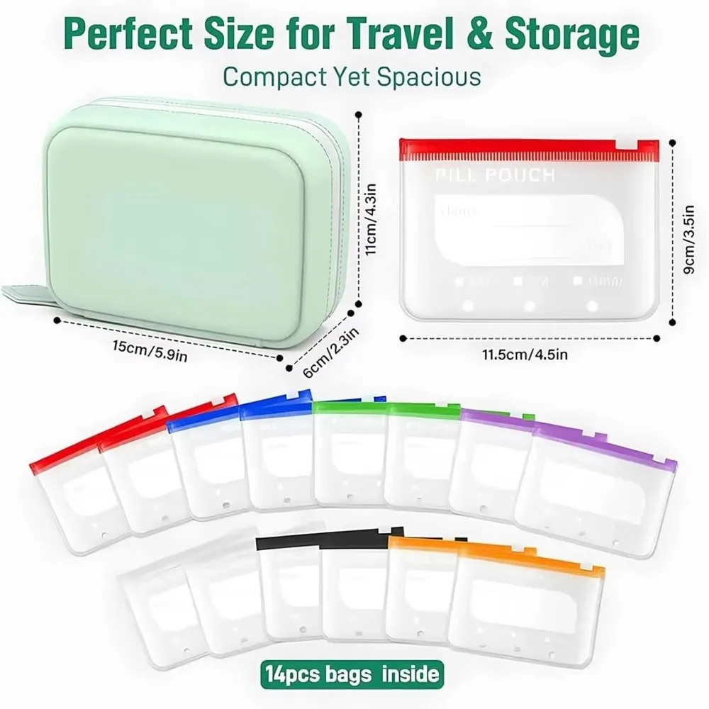 Portable Silicone Pill Pouch Organiser