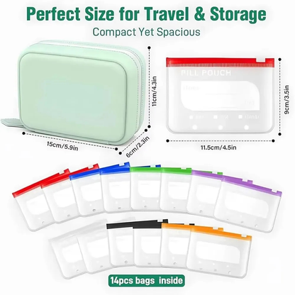 Portable Silicone Pill Pouch Organiser