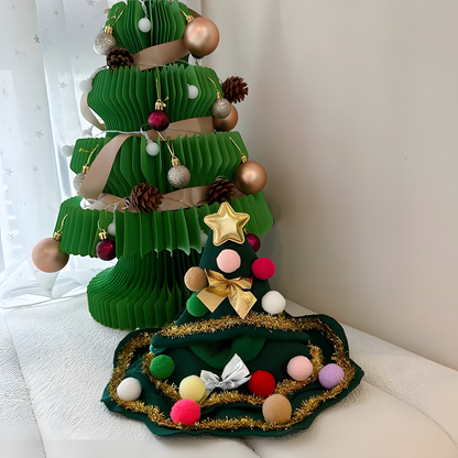 Christmas Tree Pet Cape & Hat Set