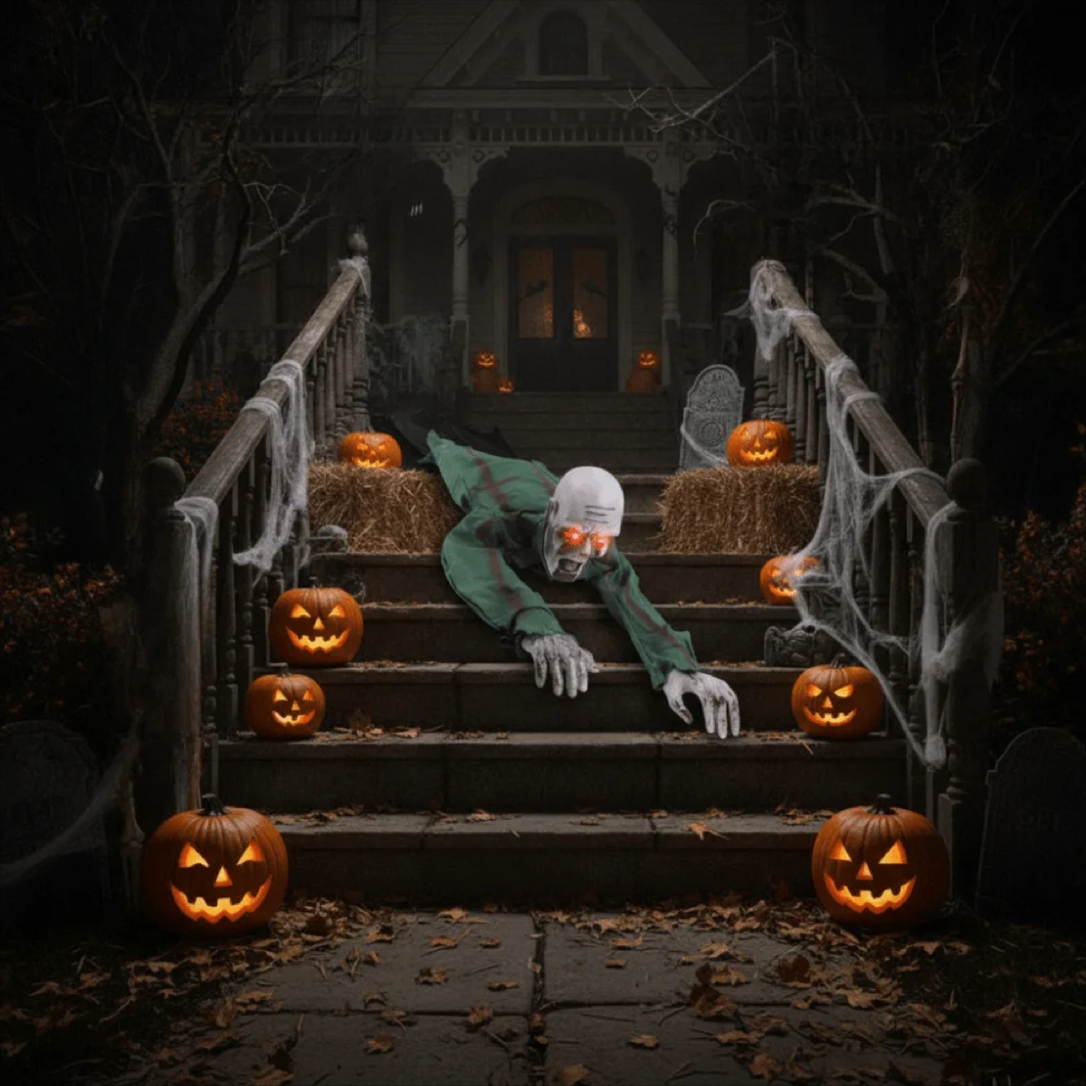 Animated Crawling Zombie Halloween Decoration