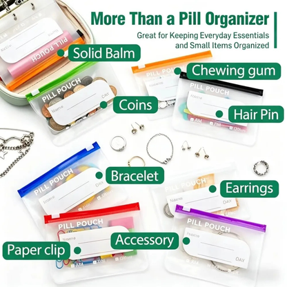 Portable Silicone Pill Pouch Organiser