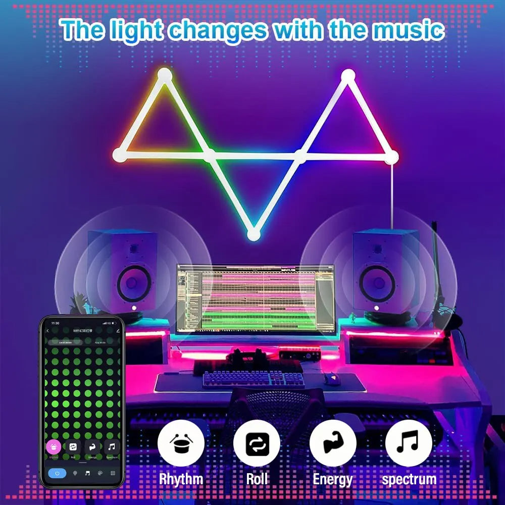 Wi-Fi RGBIC LED Smart Wall Light Bar