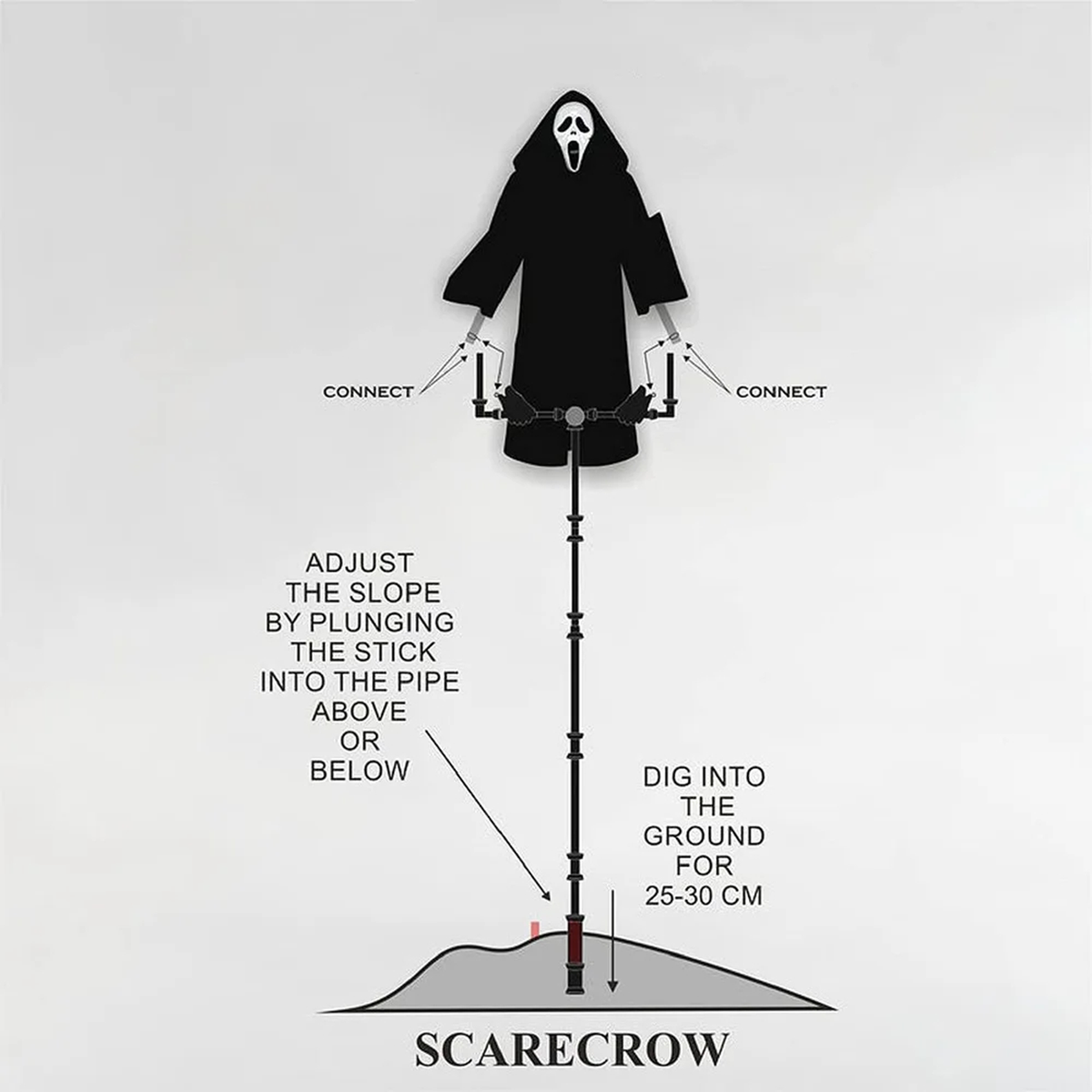 Hanging Scarecrow Halloween Decoration