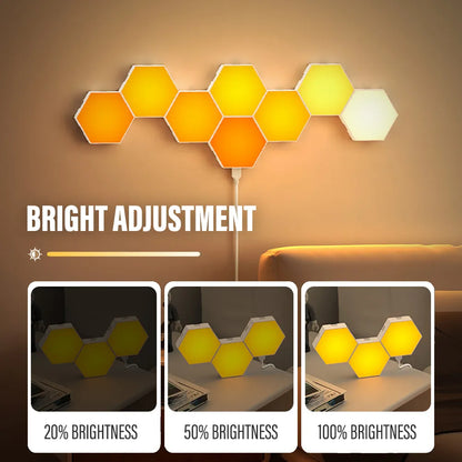 RGB Bluetooth LED Hexagon Wall Lights