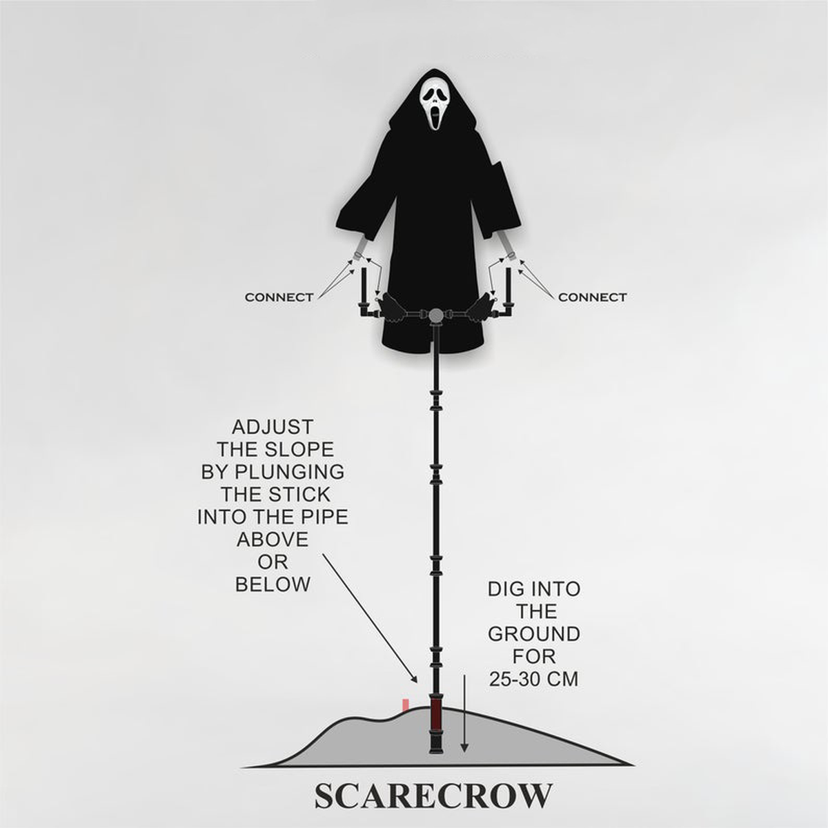 Hanging Scarecrow Halloween Decoration