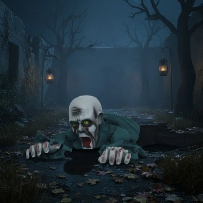 Animated Crawling Zombie Halloween Decoration