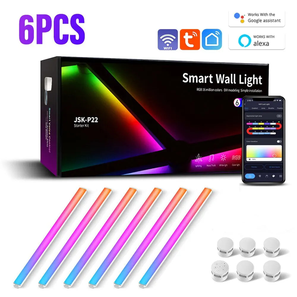 Wi-Fi RGBIC LED Smart Wall Light Bar