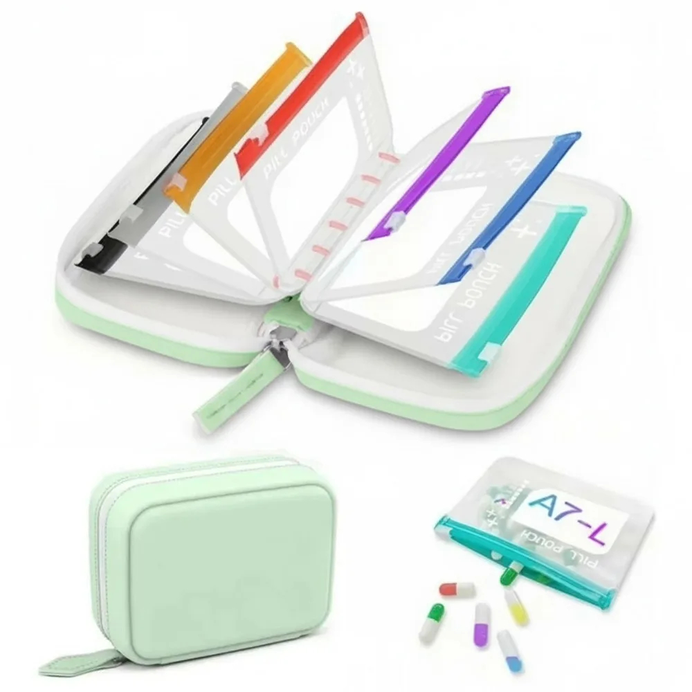 Portable Silicone Pill Pouch Organiser