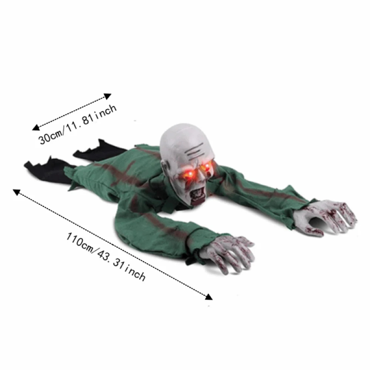 Animated Crawling Zombie Halloween Decoration