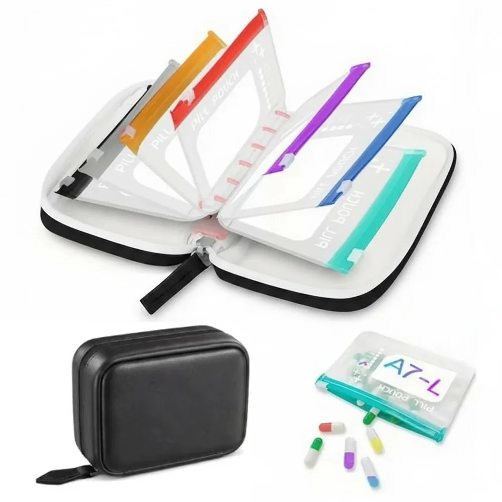 Portable Silicone Pill Pouch Organiser