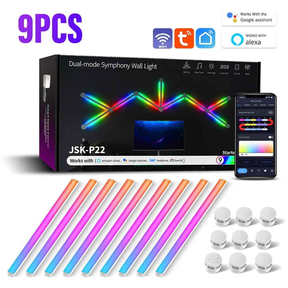 Wi-Fi RGBIC LED Smart Wall Light Bar