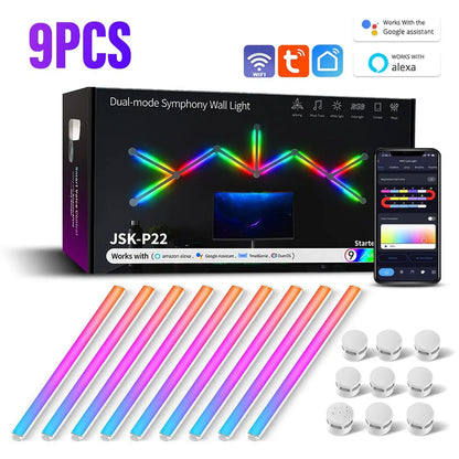 Wi-Fi RGBIC LED Smart Wall Light Bar