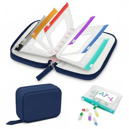 Portable Silicone Pill Pouch Organiser